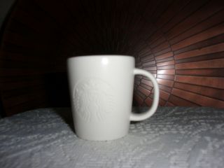 Starbucks Coffee 2015 " D " Demi White Etched Siren Mermaid Espresso 3oz Mug Cup