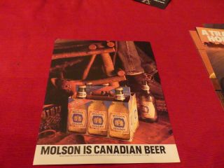 Vintage 1987 Molson Golden Canadian Beer Print Ad Great To Frame