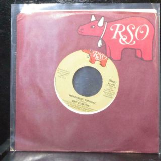 Eric Clapton - Wonderful Tonight 7 " - Vinyl 45 Rso Rs 895 Usa 1977 Tan