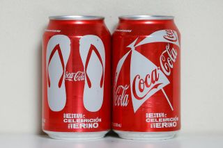 2010 Coca Cola 2 Cans Set From Puerto Rico,  Summer