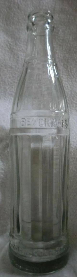 Vintage Coca Cola Quality Beverages Fayetteville NC Clear Glass Soda Pop Bottle 4