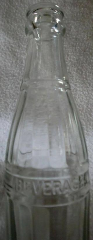 Vintage Coca Cola Quality Beverages Fayetteville NC Clear Glass Soda Pop Bottle 5