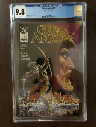 Green Arrow 1,  February 1988,  Dc Comics,  Cgc Grade 9.  8 Nm/mt