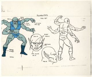 He - Man/she - Ra Masters Of The Universe Animation Art Humanoid Model Sheet