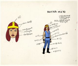 He - Man/she - Ra Masters Of The Universe Animation Art Rayna Model Sheet