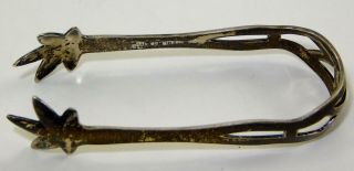 Lovely Antique Webster Co.  Sterling Silver Small Pierced Handle Sugar Tongs