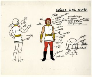 He - Man/she - Ra Masters Of The Universe Animation Art Prince Dal Model Sheet