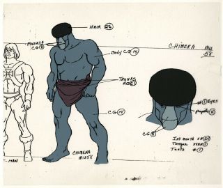 He - Man/she - Ra Masters Of The Universe Animation Art Chimera Model Sheet