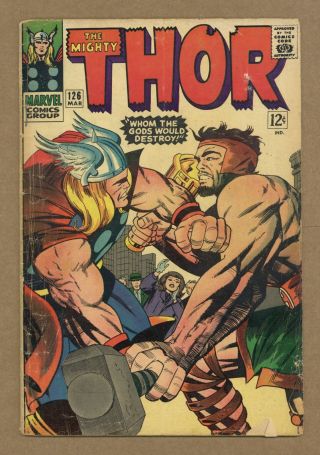 Thor (1st Series Journey Into Mystery) 126 1966 Gd - 1.  8