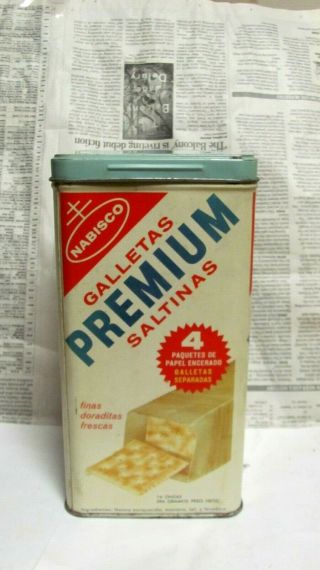 Vintage Nabisco Saltines Crackers Tin Very Good