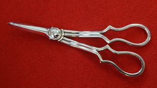 Antique Silver Plated Mappin & Webb Aesthetic Grape Scissors C1880 