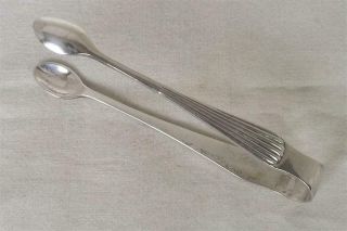 Lovely Antique Solid Sterling Silver Victorian Sugar Tongs Sheffield 1898.