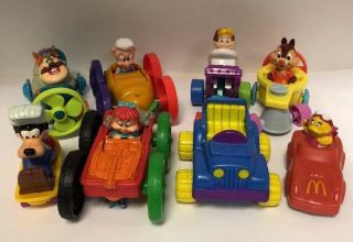 Vintage ‘90’s Mcdonalds Happy Meal Toys Rescue Rangers 8 Cars Vehicles (ff)