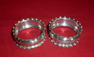 Antique Solid Silver Napkin Rings By Rolason Brothers,  Birmingham 1903