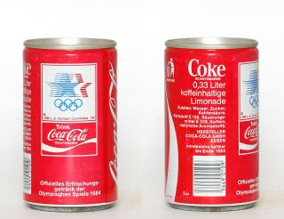 1984 Coca Cola Can From Germany,  Olympics Los Angeles 1984