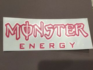 Monster Energy Drink 8” Vinyl Decal Pink