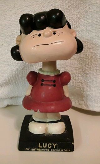 Vintage 1960’s Lucy Peanuts Comic Strip Lego United Features Bobble Head Doll