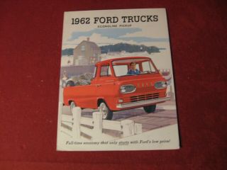 1962 Ford Econoline Truck Sales Brochure Old Booklet Book Rig Pickup
