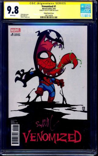 Venomized 1 Baby Stan Lee Variant Cgc Ss 9.  8 Signed By Skottie Young