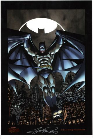 George Perez Signed Dc Comics Hero Art Print Batman The Dark Knight