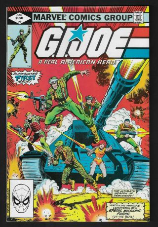 Marvel G.  I.  Joe 1 Vf 8.  0/vf - 1982 First Print 1st Appearance Of Snake Eyes