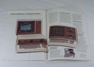 1984 Zenith Z - 100 Desktop Computers Tri - fold Color Brochure 3