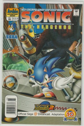 Sonic The Hedgehog 98 2001 Newsstand Variant Archie Nm Sega Cgc Rare Blu - Ray