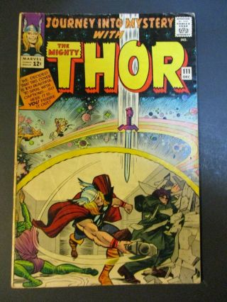 Marvel Comics Journey Into Mystery 111 W/ Thor & Mr Hyde 1964 Vintage Old Comic