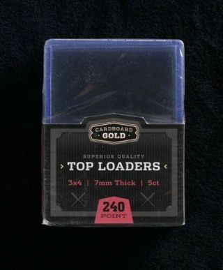 (500) Cbg 7mm Thick Baseball Trading Card Toploaders 240 Pt.