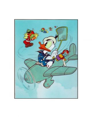 Donald Duck And The Gremlins Ww2 Vintage Style Sericel