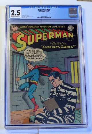 Superman 83 Cgc 2.  5 Off White To White Pages