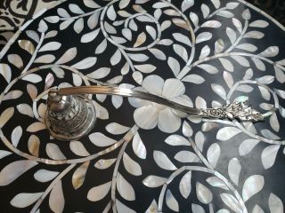 Vintage Sterling Silver Candle Snuffer With Hinge & Movable Snuffer