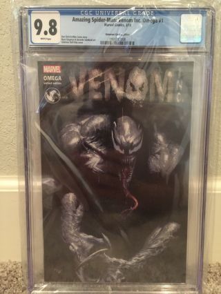 Marvel Spider - Man Venom Inc Omega 1 Dell’otto Variant - Cgc 9.  8 Nm/mt