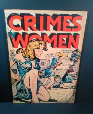 Golden Age 1948 Comic Book Crimes By Women 3 Pre - Code (bad Girl Gang Cover)
