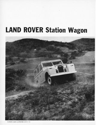 1961 Land Rover Station Wagon Road Test Technical Data Review Article