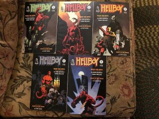 Hellboy (wake The Devil) 1 - 5 (full Set) 1996,  Mike Mignola,  Dark Horse Comics