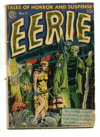 1952 Avon Eerie 2 Classic Wally Wood Bondage Canadian Cover Low Grade Complete