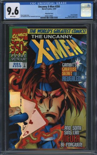 Uncanny X - Men 350 Cgc 9.  6 Madureira Trial Of Gambit Magneto Prism Foil Cover