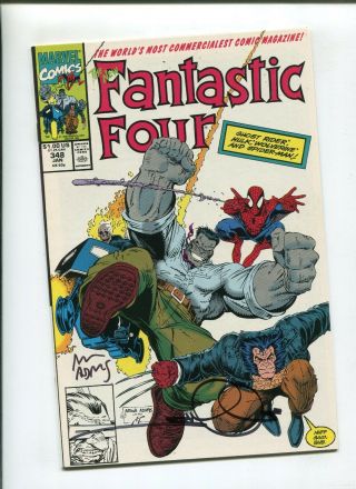 Fantastic Four 348 (9.  2) Signed By Arthur Adams & Walt Simonson 1991