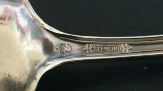 Antique SIMPSON HALL MILLER & Co Sterling FLORAL Sugar Shell Spoon 5 - 3/4”,  26g 2