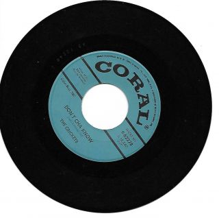 CRICKETS (BUDDY HOLLY) Don ' t Cha Know/ Peggy Sue Got Married - 45 Coral 2