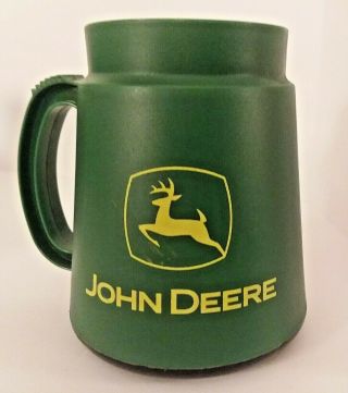 John Deere Travel Coffee Mug Cup,  Green / Yellow Shuttle Mug,  Plastic 20 Oz