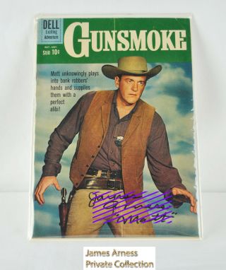 James Arness Marshal Dillon Dell Gunsmoke Comic 23 Oct - Nov 1960 Signed
