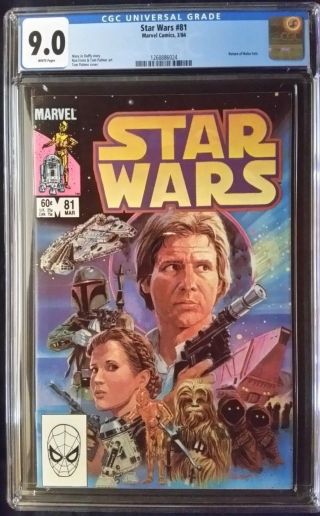Star Wars (1977 Marvel) 81 Cgc 9.  0