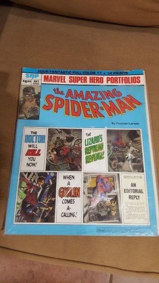 Marvel Hero Portfolio Spiderman Set 1 Full Color 11 X 14 1981