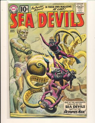 Sea Devils 1 Fair Cond.  Water Damage Portion Of Back Cover Missing