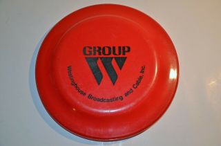 Vintage Group W Westinghouse Broadcasting Cable Advertising Frisbee Flying Disk