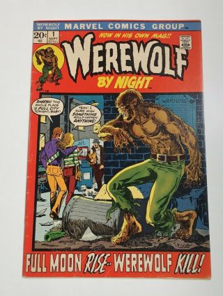 Marvel - Werewolf By Night 1 Comic Glossy Vg,  1972