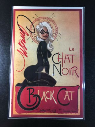 Black Cat 1 Jsc 1d Le Chat Noir Signed By J Scott Campbell In Hand