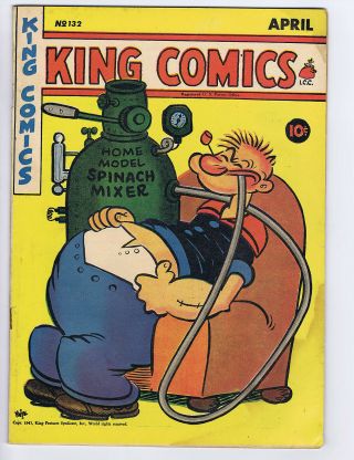 King Comics 132 (g, ) 1947 Golden Age Lone Ranger Mandrake Flash Gordon (c 24663)